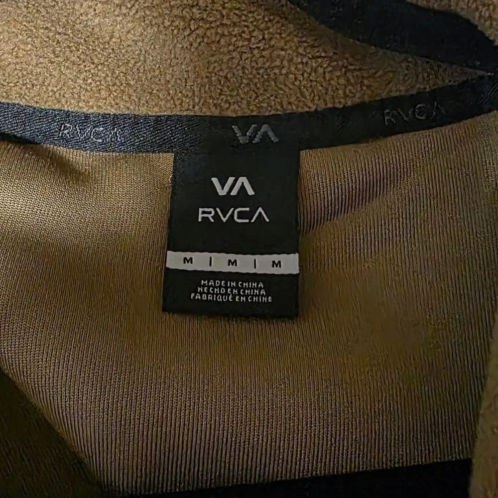 RVCA Men's Performance Fleece Jacket - Olive Brown